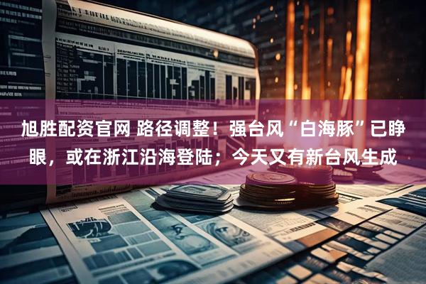 旭胜配资官网 路径调整！强台风“白海豚”已睁眼，或在浙江沿海登陆；今天又有新台风生成