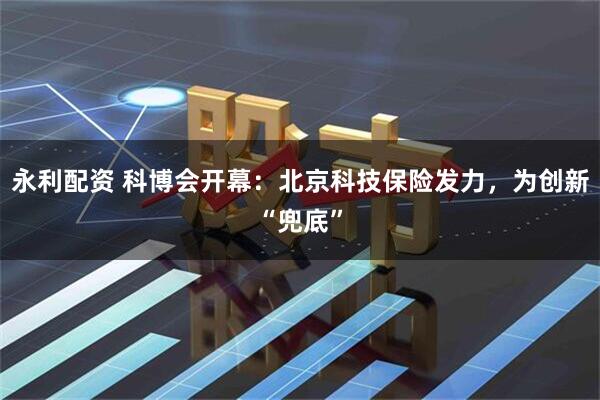 永利配资 科博会开幕：北京科技保险发力，为创新“兜底”