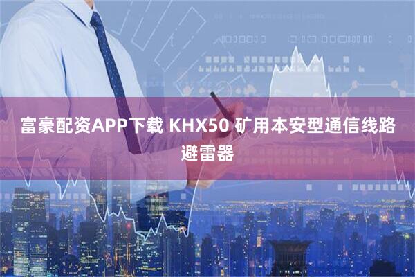 富豪配资APP下载 KHX50 矿用本安型通信线路避雷器