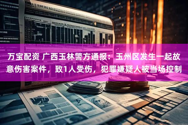 万宝配资 广西玉林警方通报：玉州区发生一起故意伤害案件，致1人受伤，犯罪嫌疑人被当场控制